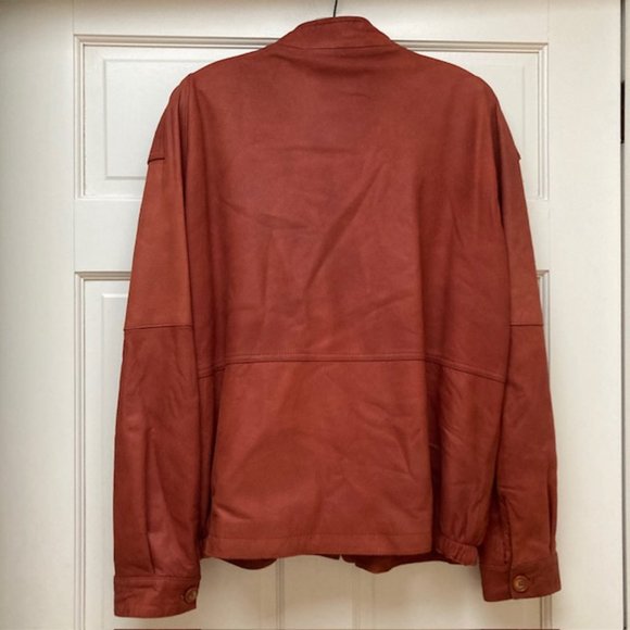 Vintage Cortefiel rust colored Leather jacket size XL - Picture 3 of 7